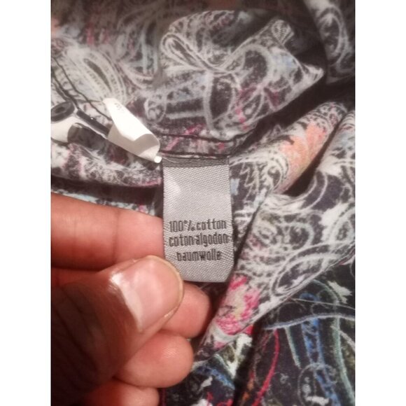 Men's Visconti Uomo 2-Ply Mercerized Cotton Paisley Multicolor Shirt size 2XLB - Picture 11 of 13